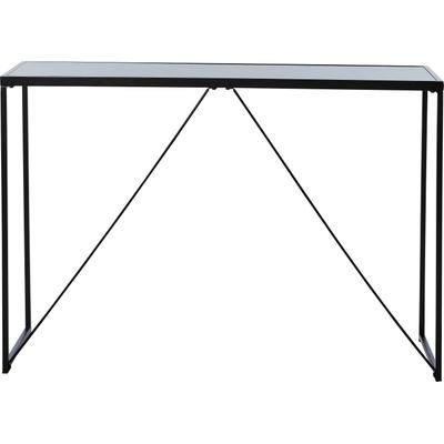 Konsolentisch JAHNKE "GLAM CONSOLE", schwarz (schwarz, schwarzglas, schwarz, schwarzglas), B:111,3cm H:76cm T:30cm, Tische, Konsolentisch, Breite ca. 111 cm, Beistelltisch