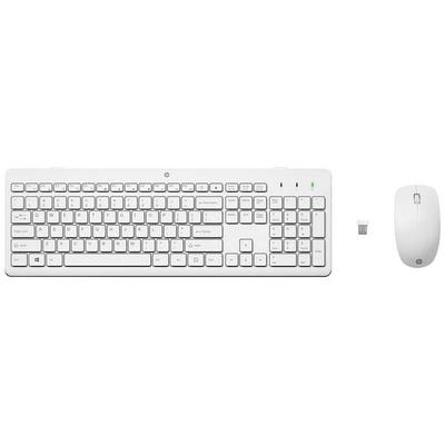 HP 230 Kabellos Tastatur, Maus-Set Deutsch, QWERTZ Weiß