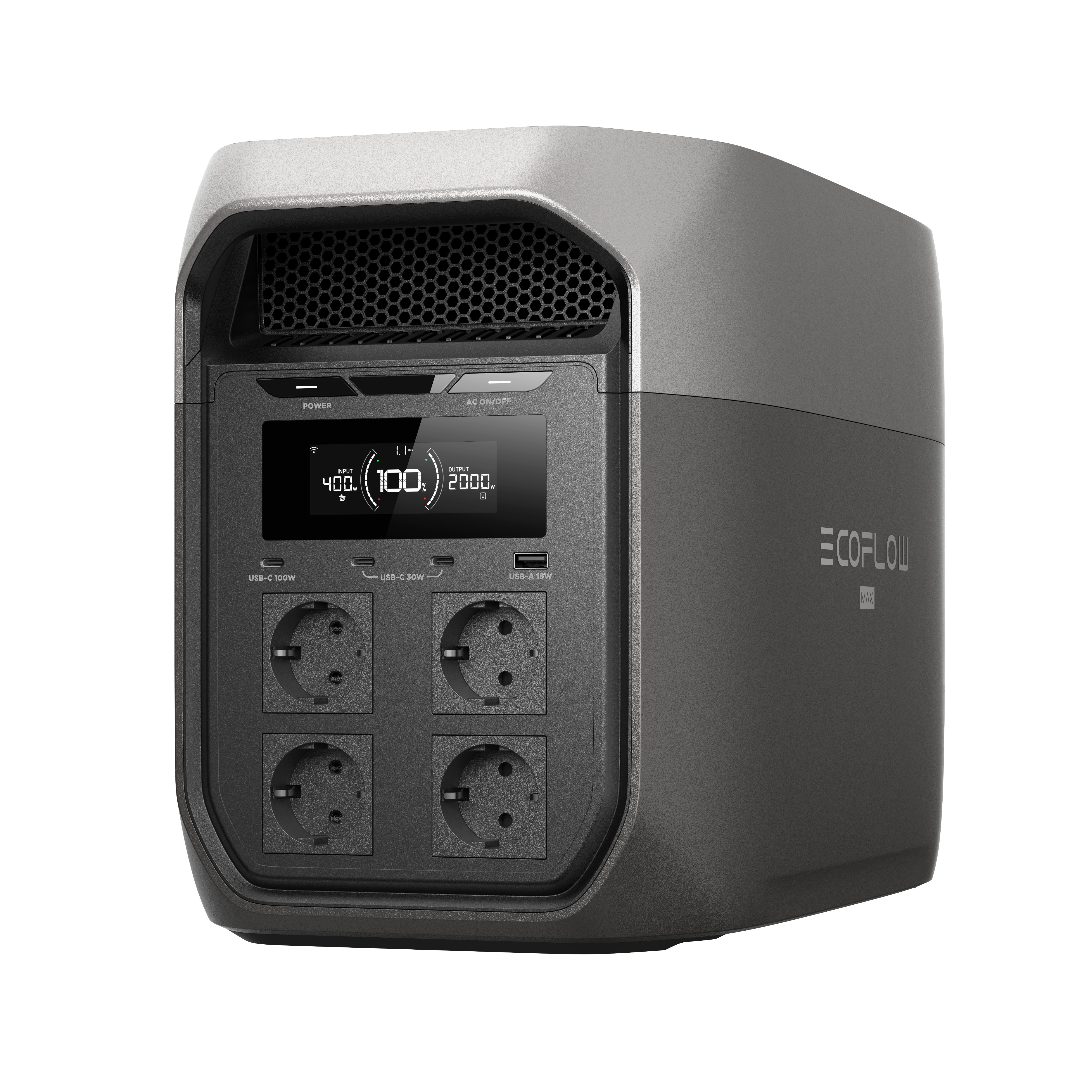 ECOFLOW Delta 3 Max Portable Power Station 2048Wh, 2400w (0% MwSt. gem. § 12 Abs. 3 UStG)