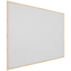 Allboards Hellgrau Pinnwand mit Holz Rahmen 120x90cm Korktafel Korkwand Pinnwand Kork Hellgrau Oberfläche