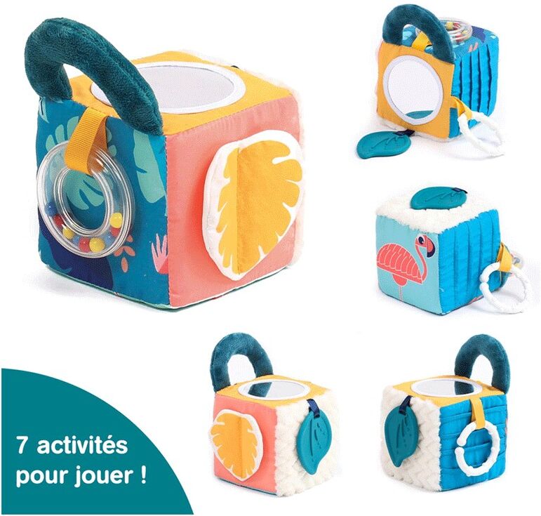 Cube d'éveil en tissu Feuille - Ludi