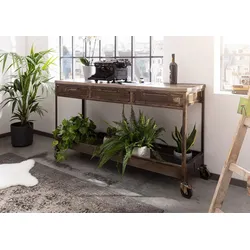 Konsolentisch Mango 150x45x90 braun lackiert HEAVY INDUSTRY #221