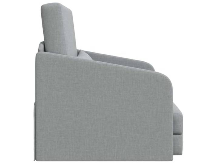 KTHLBRH Schlafsofa hellgrau 65 x 80 x 83 cm Stoff Gestell aus Metall und Sperrholz, Kissen mit Reißverschluss, manueller Mechanismus, Verwendung im Innenbereich