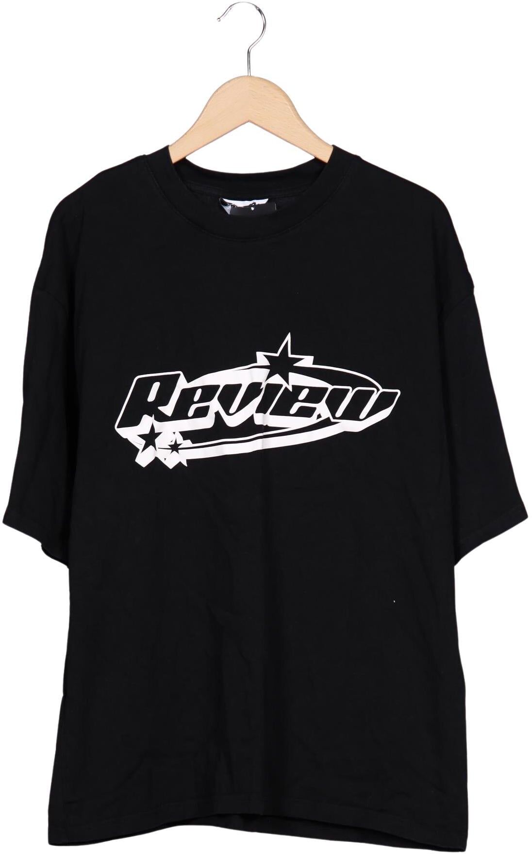 Review Herren T-Shirt, Schwarz, Gr. M, Baumwolle - Second Hand