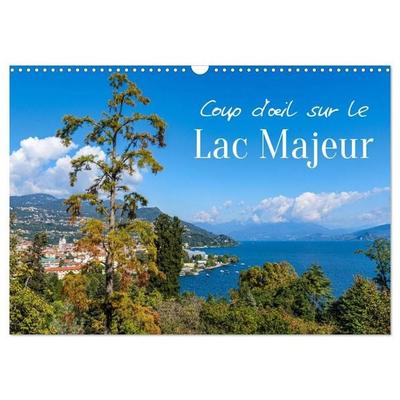 Coup d'œil sur le Lac Majeur (Calendrier mural 2027 DIN A3 vertical), CALVENDO calendrier mensuel