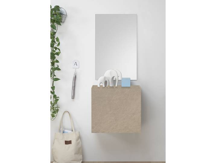 Garderobenschrank HOME AFFAIRE Infinity , braun (lehmfarben argilla), B:55cm H:50cm T:30cm, Schränke, Garderobenschrank