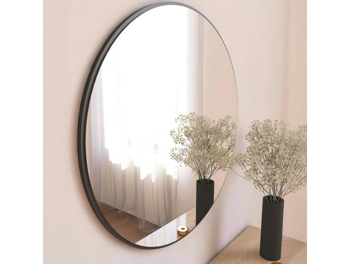 Miroir rond 60 cm CODY - Noir