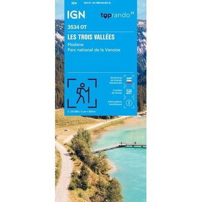 3534OT Les Trois Vallées - Modane - Parc National De La Vanoise, Karte von Collectif Ign, IGN Frankreich, 978-2-7585-5764-7