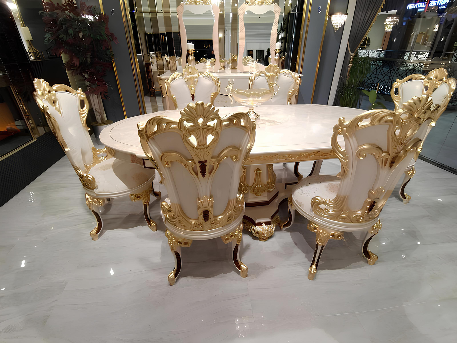 Set van 6 luxe eetkamerstoelen van Luxus Möbel Gruppe
