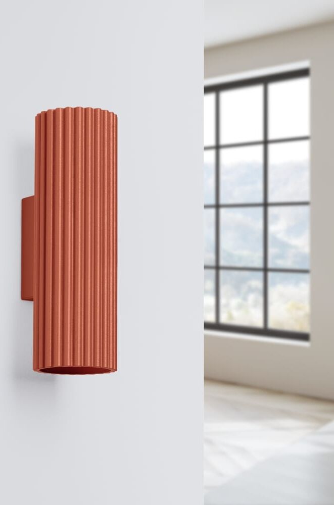 Sollux Lighting Applique Aluminium Ocre Rouge GU10 2 Karbon 20 Rouge 7x0x9cm