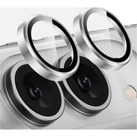 NEVOGLASS 3D Kameraschutz, Schutzfolie transparent/silber, iPhone Duo