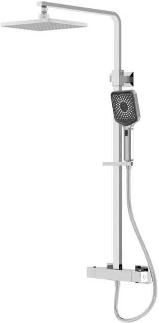 Steinberg Serie 342 Duschset 3422721 mit Aufputz-Thermostatarmatur, Regen-/Handbrause, chrome