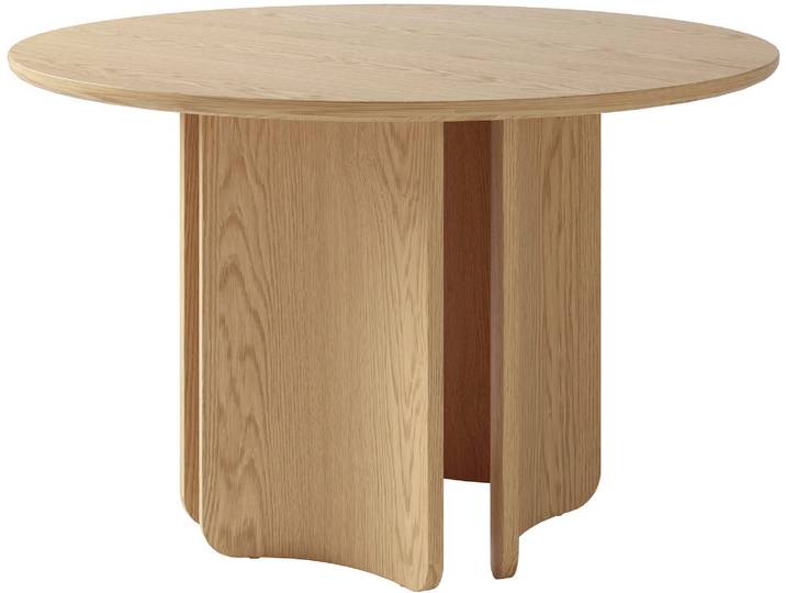 Esstisch HARSTAD , braun (eichefarbig bianco, eichefarbig bianco, eichefarbig bianco), B:120cm H:76cm T:120cm, SCHÖNER WOHNEN-KOLLEKTION, Tische, Esstisch, 120 cm, mit variabel montierbarem Untergestell