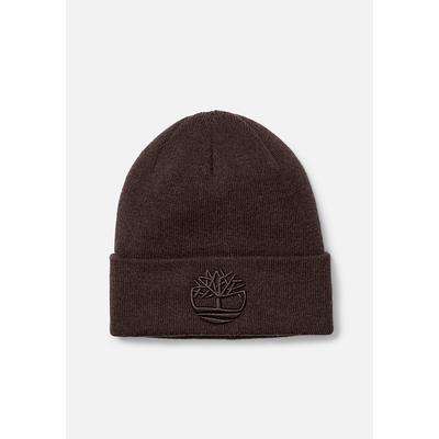 Beanie TIMBERLAND "3D Embroidery Beanie", Herren, mole, Feinstrick, Kunstfaser, unifarben, Mützen Beanie, für Erwachsene, mit Stickerei, unifarbene Optik, elastisches Material
