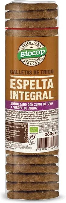 Biocop BISCOITOS DE ESPELTA INTEGRAL 250g