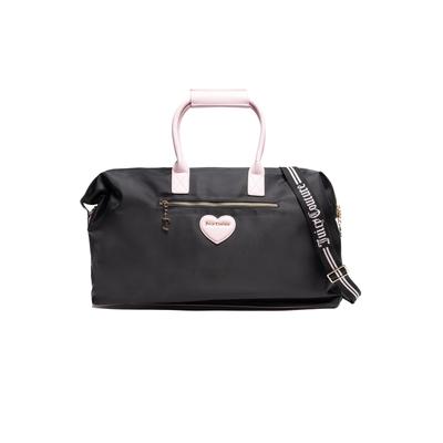Reisetasche JUICY COUTURE "WEEKENDER LARGE Damen", Gr. B/H/T: 20cm x 36cm x 20cm onesize, schwarz, Polyester, Polyurethan, Taschen Reisetasche, Reisetasche Damen, Travel Bag, Sporttasche, Fashion, Lifestyle, Sale