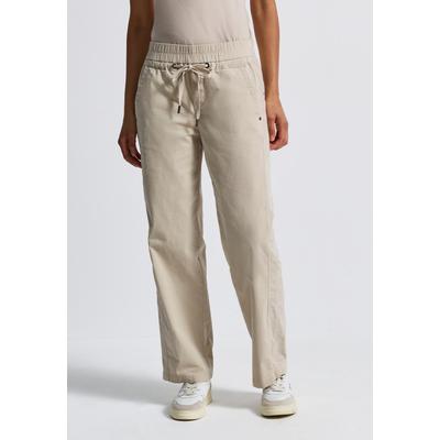 Cordhose STREET ONE, Damen, Gr. 38, Länge 30, malted beige, Web, 98% Baumwolle, 2% Elasthan, unifarben, loose fit lang, Hosen Cordhose, in Cord-Optik