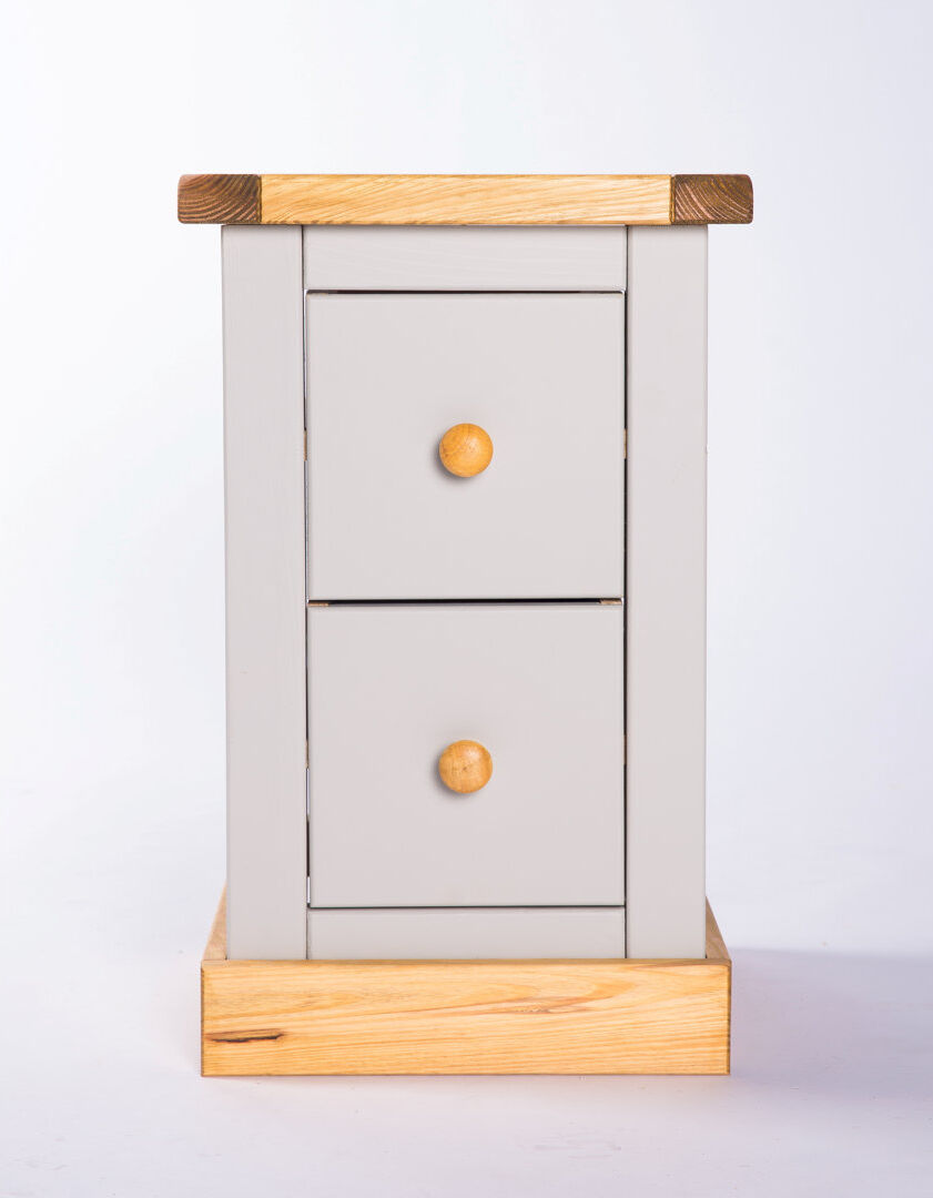 Brambly Cottage Engleman 35cm W Plywood / Laminate Board Bedside Table Waxed 56cm H X 35cm W X 32cm D