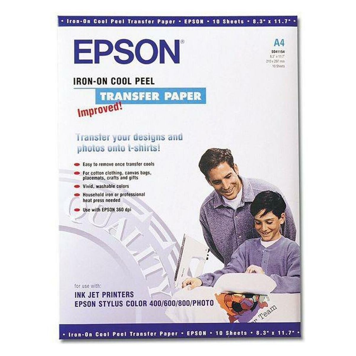 Epson S041154 Iron-on-transfer Papier (124 g/m², A4, 10 Stk.) (C13S041154)