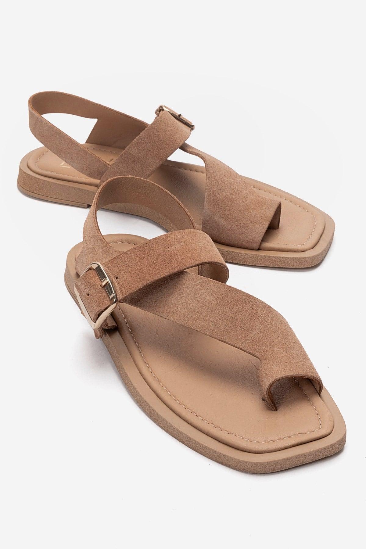 Forever & Always Leder-Slingback-Sandale für Damen - Taupe