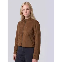 Superdry für Damen. W5012233A Motorradjacke aus braunem Kunstleder (XS), Lässig, Synthetisch
