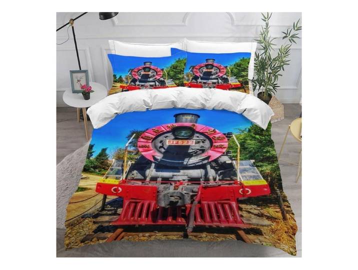 LuxusKollektion Kinderbettwäsche Bettwäsche Zug 155x220cm 3-teilig Mikrofaser