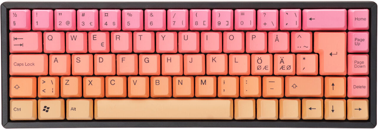 Tai-Hao Pbt Double-Shot Keycaps Nordisk Layout - Sunshine