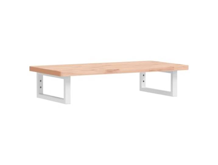 WEMYUFURN Waschbeckenregal Wandmontage Stahl Massivholz Buche Stahlgestell, Buchenholz, rechteckige Halterungen, Schweberegal, moderne Bäder