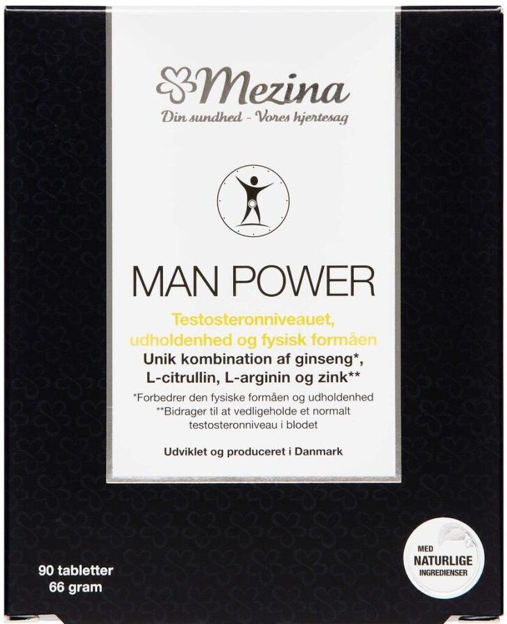 Mezina Man Power Kosttilskud 90 stk