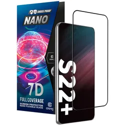 Crong 7D Nano flexibel Glas - Hybridglas 9H für vollständig Display Samsung Galaxy S22+