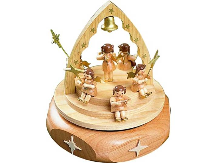 Spieluhr Richard Glässer Spieldose Engelkonzert Natur, 22er Spielöwerk Stille Nacht, 85141