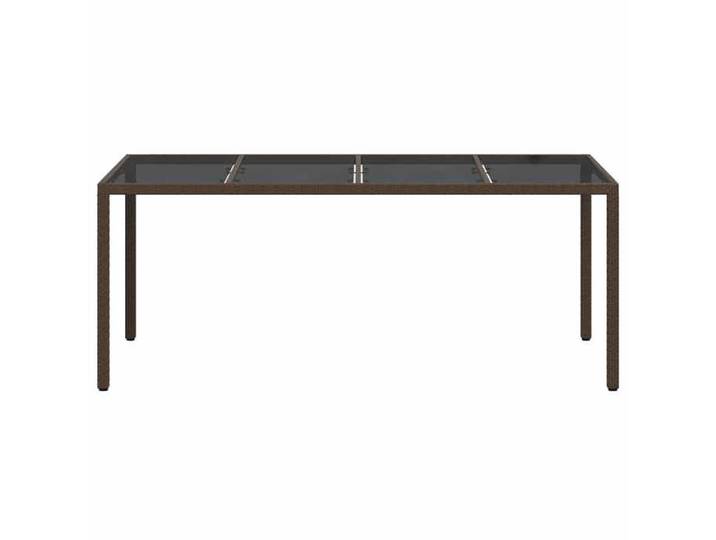 Elégance-Chic Table de Jardin - Marron - polyrotin - Table d'extérieur pour 4 Personnes_001211743