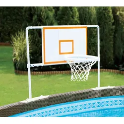 Summer Waves Basketballkorb | Poolzubehör für Frame Pools | 110x41x95 cm - Weiß