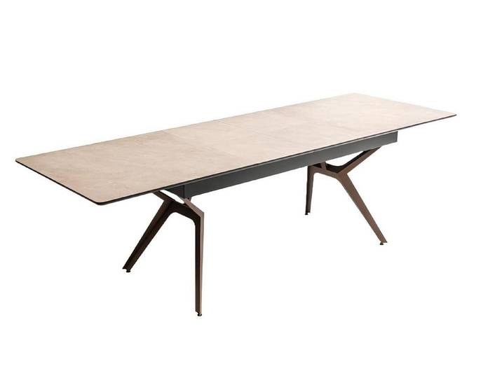 Xlmoebel Esstisch Grauer Holz-Esstisch mit ausziehbarer Funktion im modernen Design (Esstisch, 1-St., Esstisch), Hergestellt in Europa