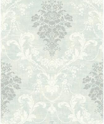 Seabrook Designs Creta Floral Cameo Non-Woven Unpasted Wallpaper