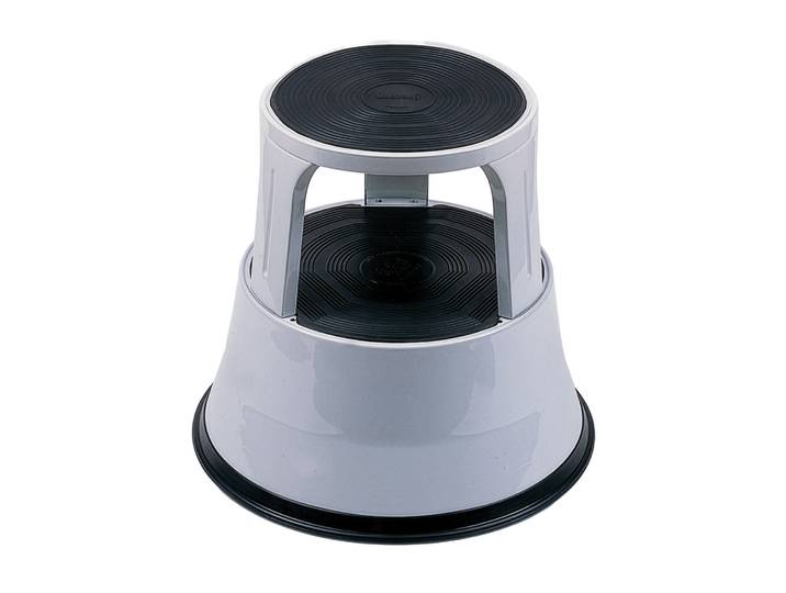 Tabouret marchepied métal gris clair