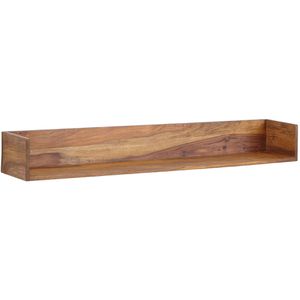 Wohnling Wandregal WL6.523, sheesham, Schweberegal aus Massivholz, 120 x 15 x 20cm