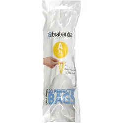 Brabantia Size A - Mülleimerbeutel - Zugschnur - 3 L - Polyethylen hoher Dichte ...