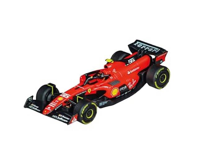 Carrera - 20064239 - Carrera GO!!! Ferrari SF-23 C. Sainz, No.55 , voertuig op schaal 1:43, slotcar, compatibel met Carrera GO!!!, GO!!! Plus & Go!!! Battery Operated