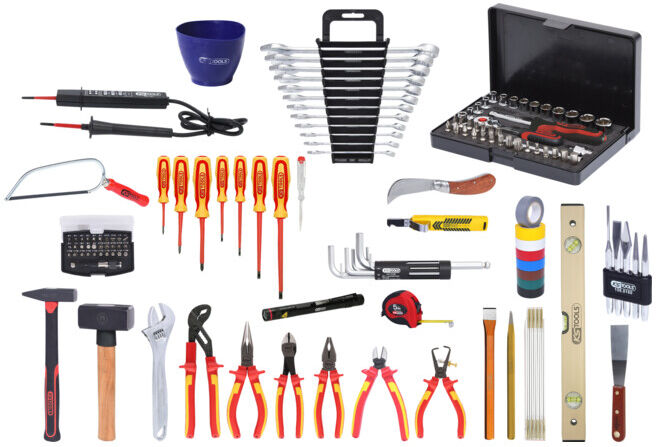 KS Tools Sacoche d'outils d'électricien - nylon, 132 pcs. (117.0190)