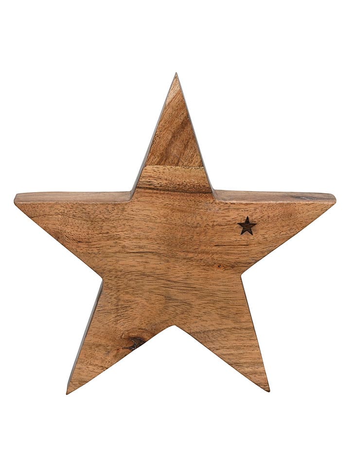 POSIWIO Dekoobjekt "Stern" in Braun - (B)20 x (H)20 cm - onesize