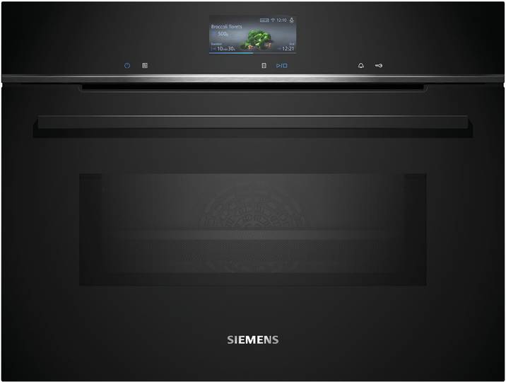 SIEMENS Backofen mit Mikrowelle CM776GKB1 , schwarz, B:59,4cm H:45,5cm T:54,8cm, Backöfen, Perfekte Zubereitung von Gerichten dank cookControl Pro, Backofen mit Mikrowelle