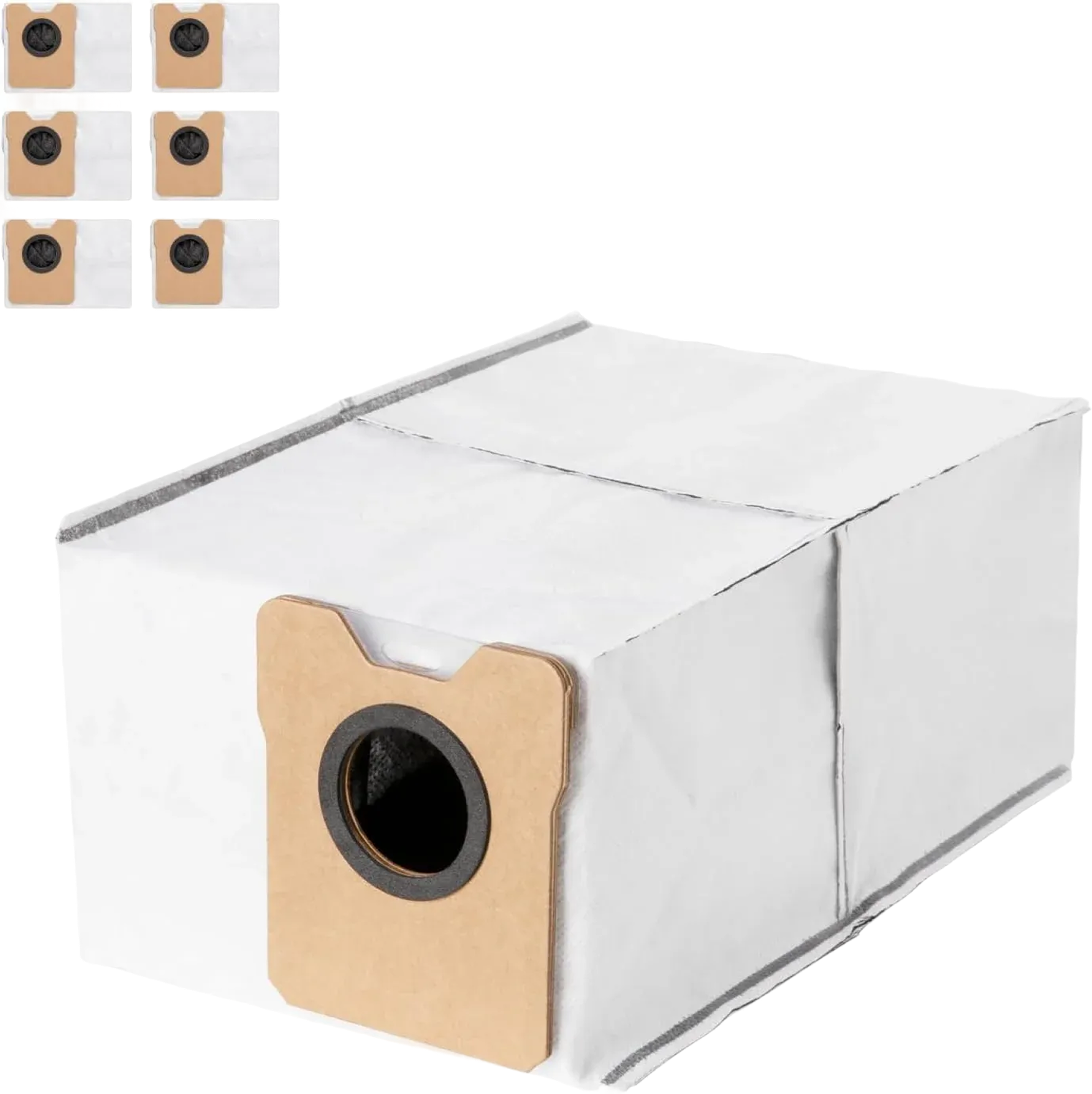 eufy 6-Pack Large Capacity Dust Bags Compatible with eufy C10＆C20 white