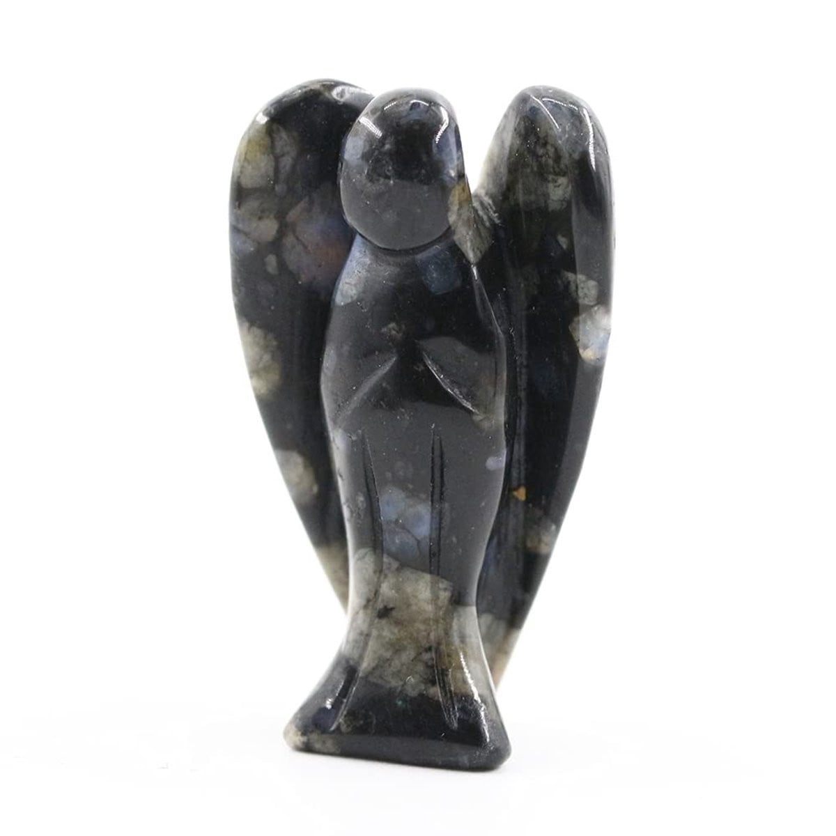 NTHProducts Handgesneden Kristallen Engel Kambaba Natuurlijke Edelssteen Beeldje Hoogte: 3,8 cm
