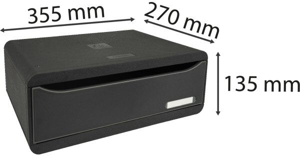 Exacompta Toolbox Skuffekabinet, 1, Sort/sort