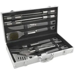 Grillwerkzeug Cattara Grillbesteck 11-tlg.  silber