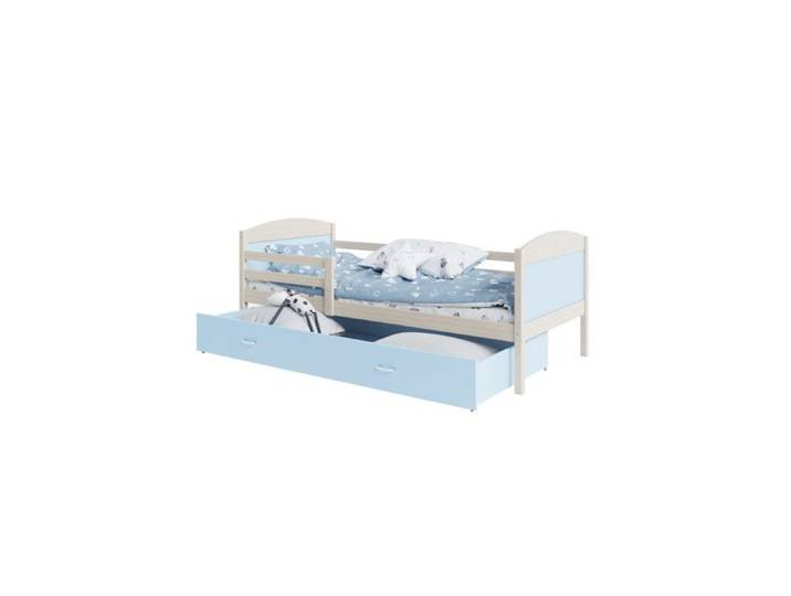 Lit Enfant Matys 80x160 tiroir Pin - bleu