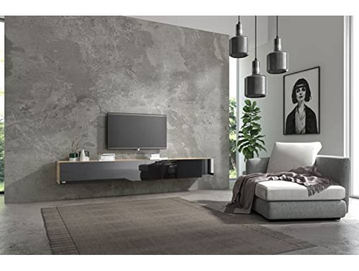 Wuun® TV Lowboard I 100cm-280cmI TV Board hängend Hängeschrank Wohnwand/Somero/Eiche