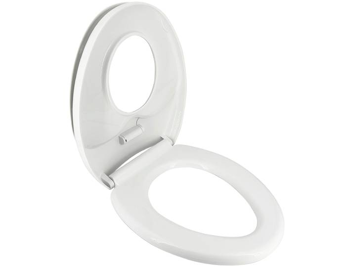 Kinder-WC-Sitz ADOB Family , weiß, B:44cm L:37cm, Kunststoff, WC-Sitze, Kinder-WC-Sitz, mit Absenkautomatik