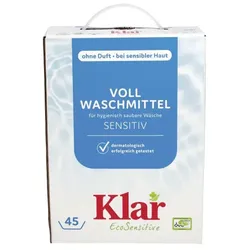 Klar Vollwaschmittel mit Waschnuss-Extrakt 2,475kg